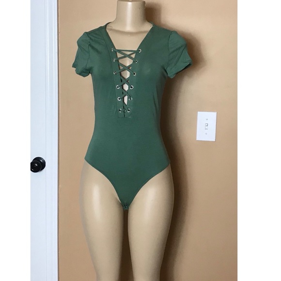 Lace Up Bodysuit - Picture 1 of 3